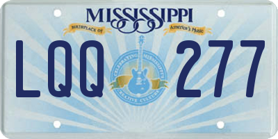 MS license plate LQQ277