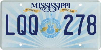 MS license plate LQQ278