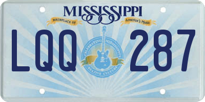 MS license plate LQQ287