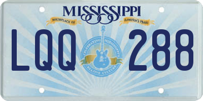 MS license plate LQQ288