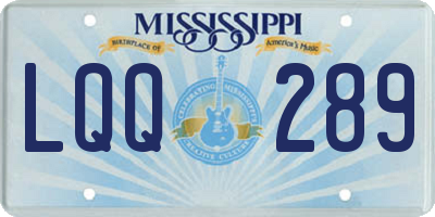 MS license plate LQQ289
