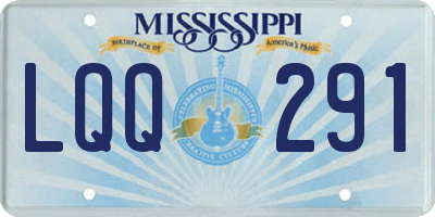 MS license plate LQQ291