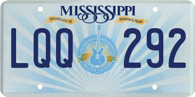 MS license plate LQQ292