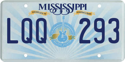 MS license plate LQQ293