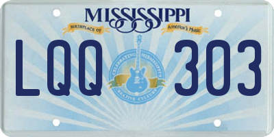 MS license plate LQQ303