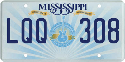 MS license plate LQQ308