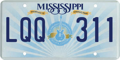 MS license plate LQQ311
