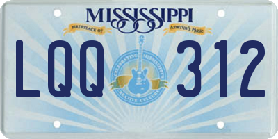 MS license plate LQQ312