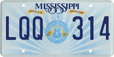MS license plate LQQ314