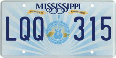MS license plate LQQ315