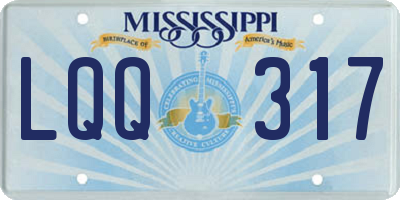 MS license plate LQQ317