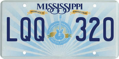 MS license plate LQQ320