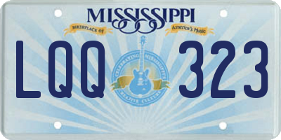 MS license plate LQQ323