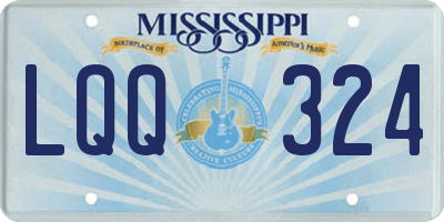 MS license plate LQQ324