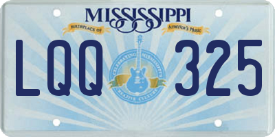 MS license plate LQQ325