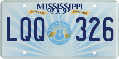 MS license plate LQQ326
