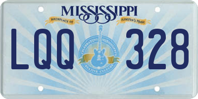 MS license plate LQQ328