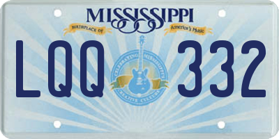 MS license plate LQQ332