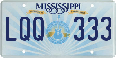 MS license plate LQQ333