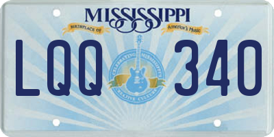 MS license plate LQQ340