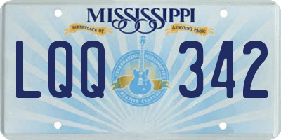 MS license plate LQQ342