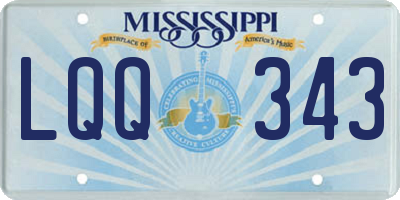 MS license plate LQQ343