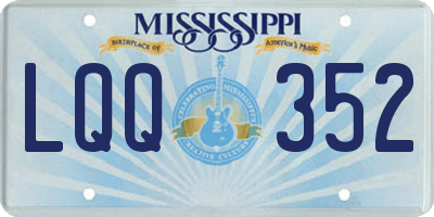 MS license plate LQQ352