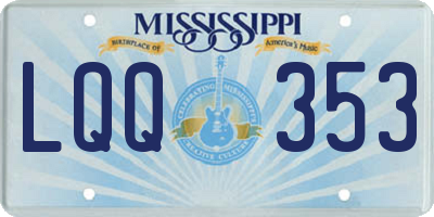 MS license plate LQQ353