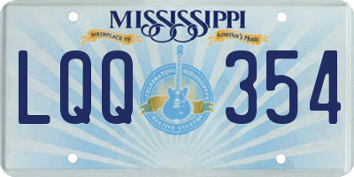 MS license plate LQQ354