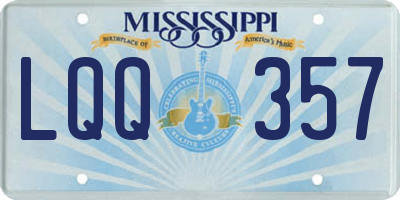 MS license plate LQQ357