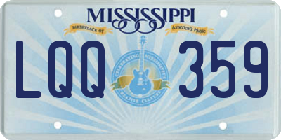 MS license plate LQQ359