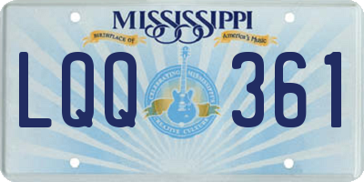 MS license plate LQQ361