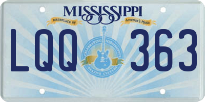 MS license plate LQQ363