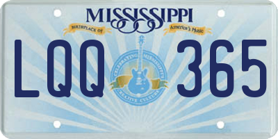 MS license plate LQQ365