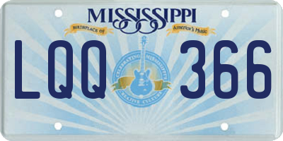 MS license plate LQQ366