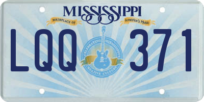MS license plate LQQ371