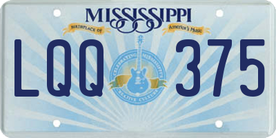 MS license plate LQQ375
