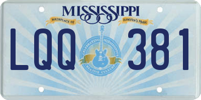 MS license plate LQQ381