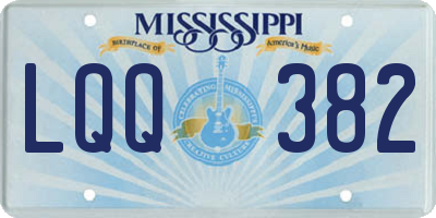 MS license plate LQQ382