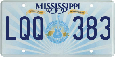 MS license plate LQQ383