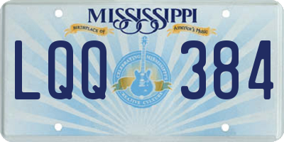 MS license plate LQQ384