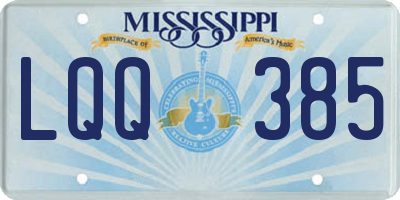 MS license plate LQQ385