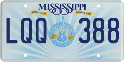 MS license plate LQQ388