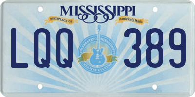 MS license plate LQQ389