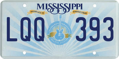 MS license plate LQQ393