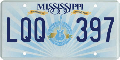 MS license plate LQQ397