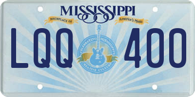MS license plate LQQ400