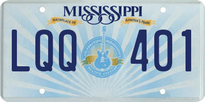 MS license plate LQQ401