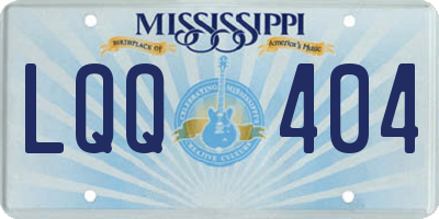 MS license plate LQQ404