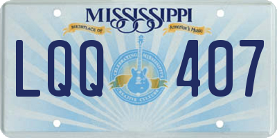 MS license plate LQQ407